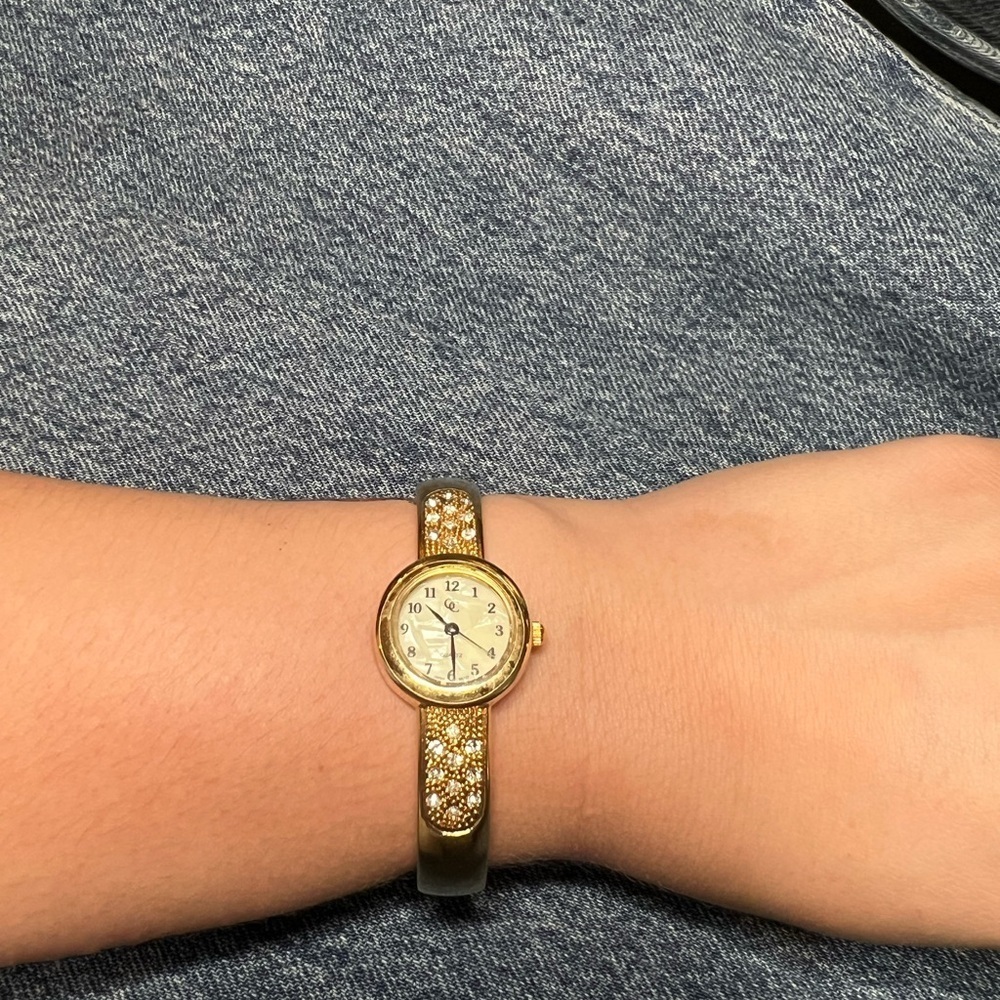 Gold Coast Gold & Rhinestone Watch - Picture 2 of 13